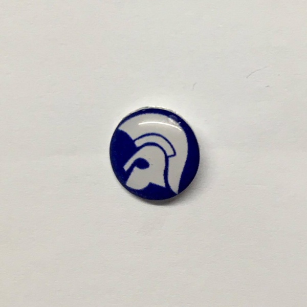 Trojan Head White and Black Background Hankie Pin 10MM